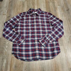 GAP Classic Fit Long Sleeved Flannel Button Up Shirt Men's Size Large